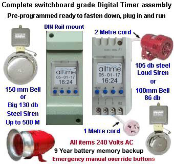 Alltime digital timer pkge 4"  Bell to 130db Sirens